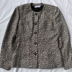 Mirella Cavorso black and white silk jacket, size 8 (?).